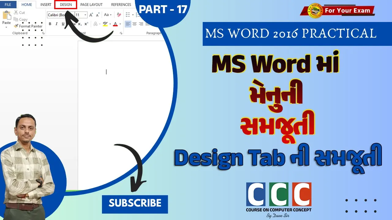 18 Video 17 ｜ CCC ｜ Design Menu in MS Word 2016 @onlineeducationbydavesir6589